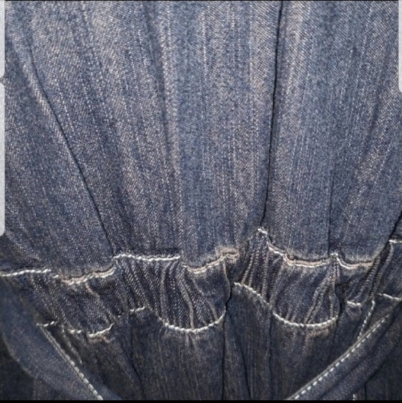 New Motherhood Denim Wrap Maternity Dress - Picture 4 of 8